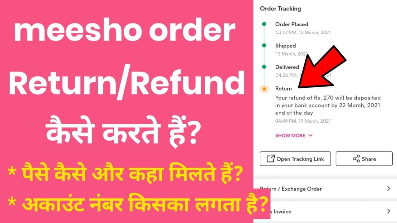 Meesho product return kaise kare