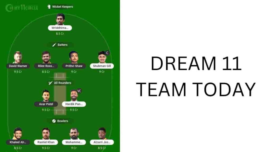 dream 11 team today