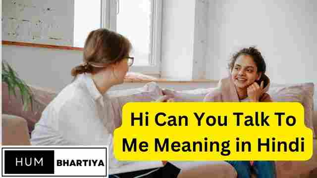 hi can you talk to me meaning in hindi में समझे और इसका प्रयोग करना सीखें
