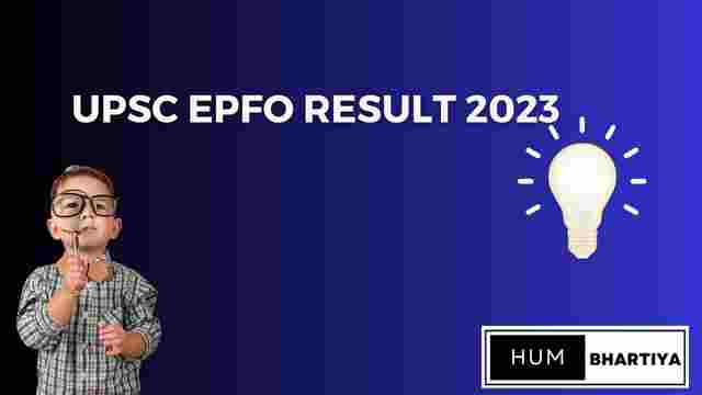 UPSC EPFO Result 2023